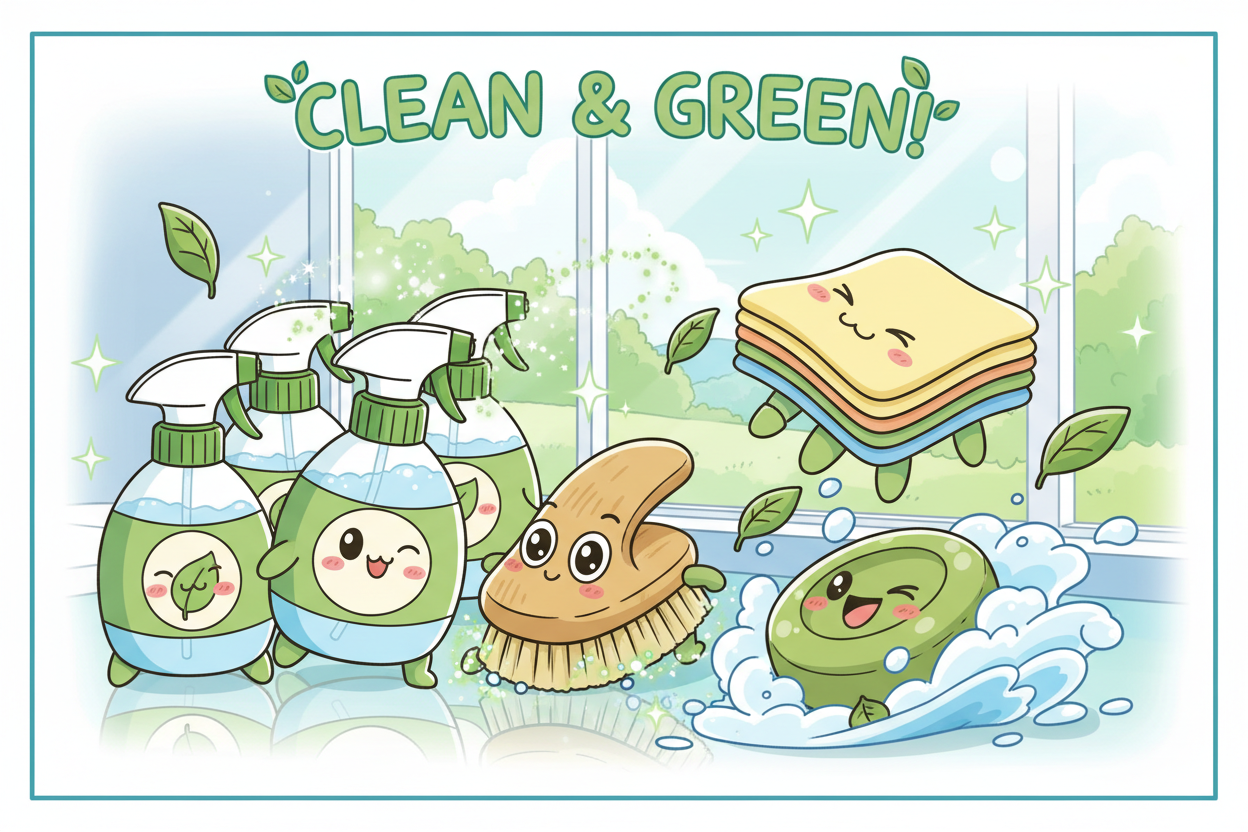 Sustainable Cleaning 만화이미지